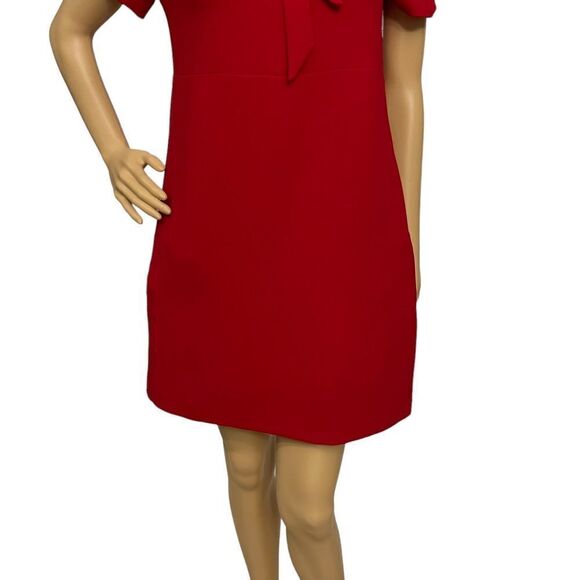 Zara Red Short Sleeve Made In Morocco Shift Dress Size S NWOT - Picture 4 of 10